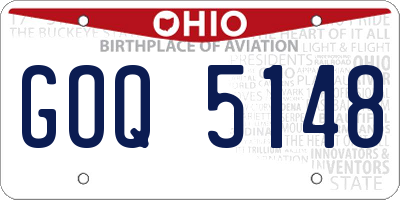 OH license plate GOQ5148