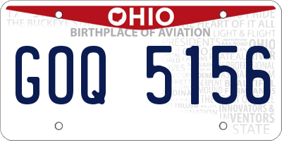 OH license plate GOQ5156