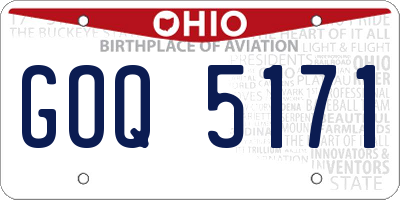 OH license plate GOQ5171
