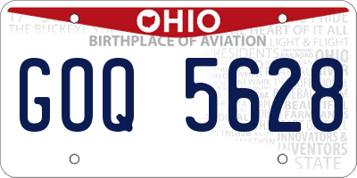 OH license plate GOQ5628