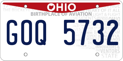 OH license plate GOQ5732