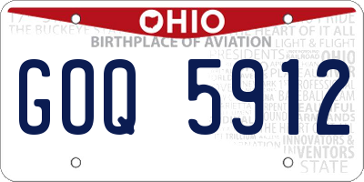 OH license plate GOQ5912