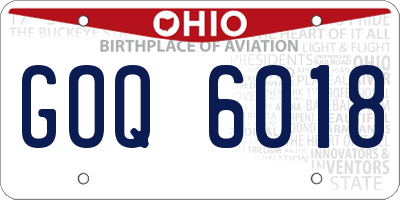 OH license plate GOQ6018