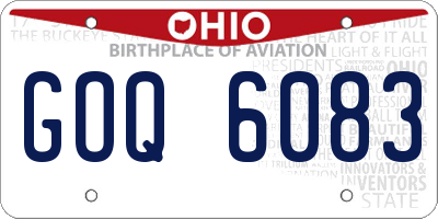 OH license plate GOQ6083