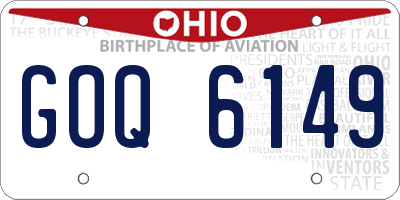 OH license plate GOQ6149