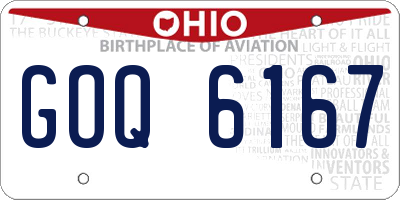 OH license plate GOQ6167