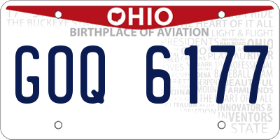 OH license plate GOQ6177