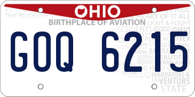 OH license plate GOQ6215