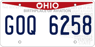 OH license plate GOQ6258