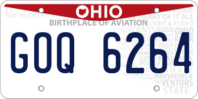 OH license plate GOQ6264