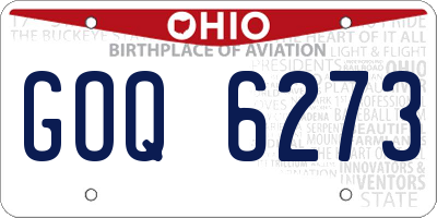 OH license plate GOQ6273