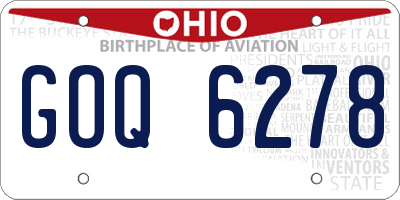 OH license plate GOQ6278