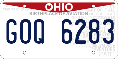 OH license plate GOQ6283
