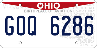 OH license plate GOQ6286