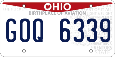 OH license plate GOQ6339