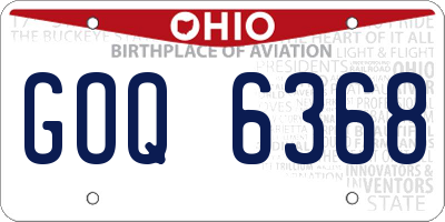 OH license plate GOQ6368