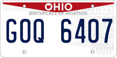 OH license plate GOQ6407