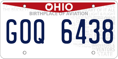 OH license plate GOQ6438