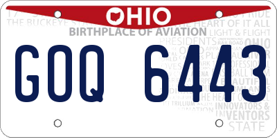 OH license plate GOQ6443