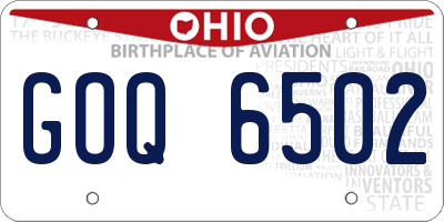 OH license plate GOQ6502