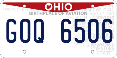 OH license plate GOQ6506