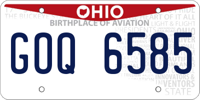 OH license plate GOQ6585