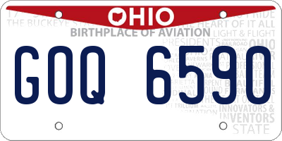 OH license plate GOQ6590