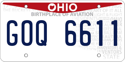OH license plate GOQ6611
