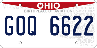 OH license plate GOQ6622