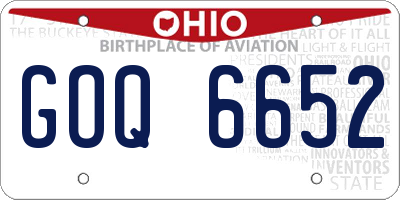 OH license plate GOQ6652