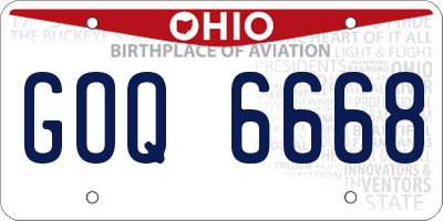 OH license plate GOQ6668