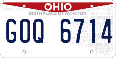 OH license plate GOQ6714