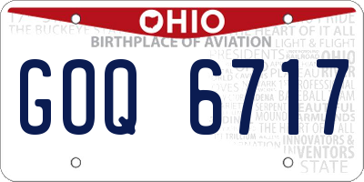 OH license plate GOQ6717