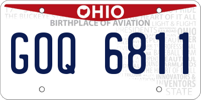 OH license plate GOQ6811