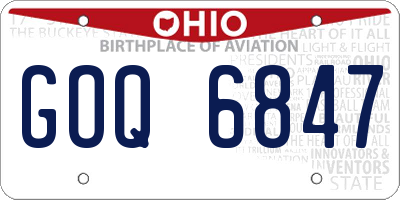 OH license plate GOQ6847