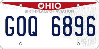 OH license plate GOQ6896