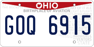 OH license plate GOQ6915