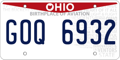 OH license plate GOQ6932