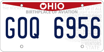 OH license plate GOQ6956