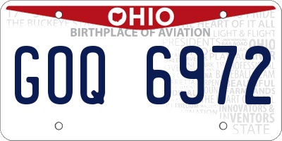 OH license plate GOQ6972