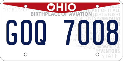 OH license plate GOQ7008