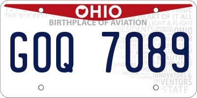OH license plate GOQ7089