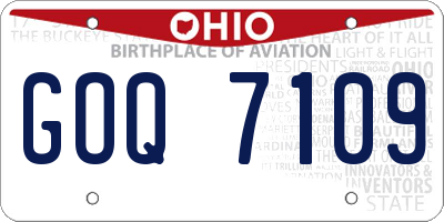 OH license plate GOQ7109