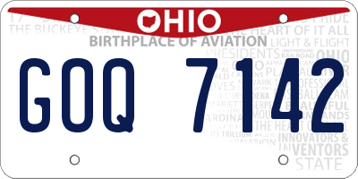 OH license plate GOQ7142