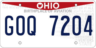 OH license plate GOQ7204