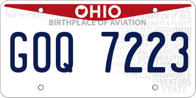 OH license plate GOQ7223