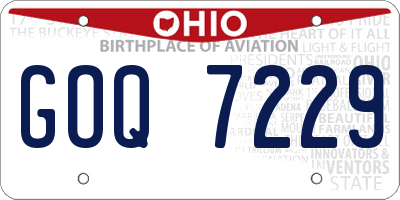 OH license plate GOQ7229
