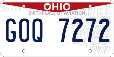 OH license plate GOQ7272