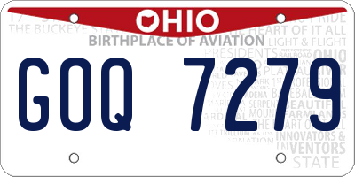 OH license plate GOQ7279
