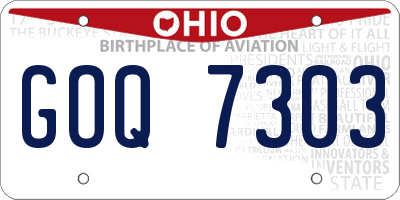 OH license plate GOQ7303